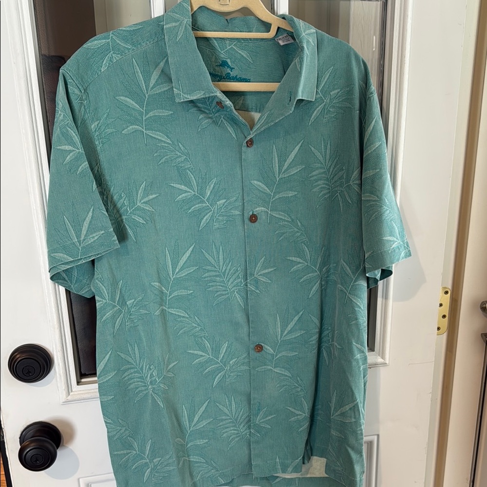 EUC Tommy Bahama Green Casual Button Down Shirt sz XXL